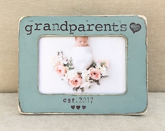 Personalized picture frame Father's Day gift grandpa gift Mother's Day personalized picture frame from grandchild - Flowers in December DS