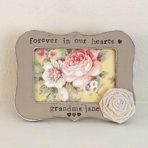 Marco de fotos conmemorativo personalizado: regalo de condolencia pintado a mano