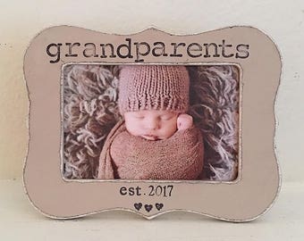 Grandparents GIFT, grandparents picture frame, Christmas gift for grandma, grandpa, pregnancy reveal gift, new grandparents, first Christmas