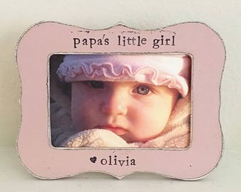 Papa's little girl picture frame, Father’s Day GIFT for grandpa, grandparents gift, grandpa picture frame, Flowers in December