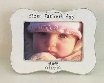 Father's Day personalized picture frame 4x6  - flowers in December