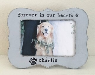 Cornice Commemorativa Per La Perdita Di Un Animale Domestico - Regalo Di Condoglianze Per Cane E Gatto - 20x14,5 Cm Con Supporto In Ferro
