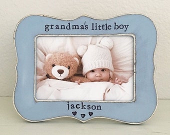 Grandma’s little boy personalized picture frame, gift for grandma, grandparents frame, I love my grandma, grammy , nana, mimi, from child