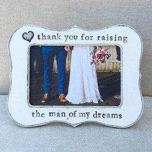 Personalized Mother of Groom Picture Frame: Hand Stamped Vintage Style Boho Bride