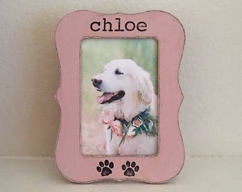 Personalized dog picture frame, pet frame, pet memorial picture frame, pet loss, loss of dog, dog memory, pet lover - Flowers in December