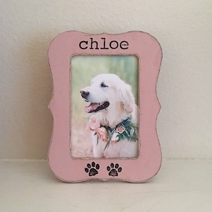 Personalized dog picture frame, pet frame, pet memorial picture frame, pet loss, loss of dog, dog memory, pet lover Flowers in December image 1