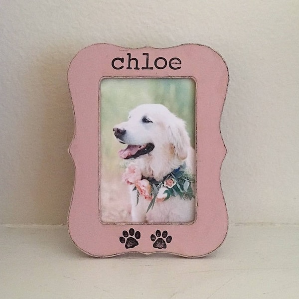 Personalized dog picture frame, pet frame, pet memorial picture frame, pet loss, loss of dog, dog memory, pet lover - Flowers in December