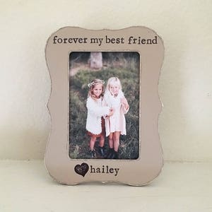 Best friends picture frame GIFT for best friend Besties gift BFF forever my best friend Little girl friendship gift - Flowers in December