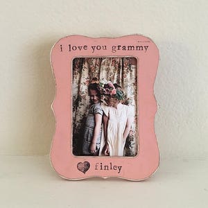 Regalo para abuela nana Grammy abuela marco de fotos personalizado Marco del Día de la Madre del nieto - Flores en diciembre Diseño St