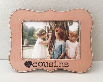 Cousins picture frame, gift, personalized picture frame for cousin, girl cousins, boy cousins, handmade, custom frame, family picture frame