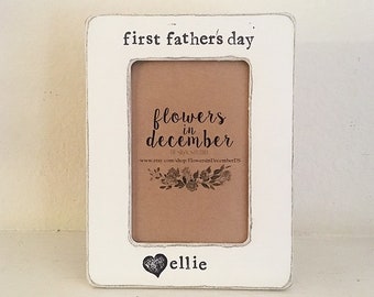 First Father's Day picture frame, daddy,dad to be, Father's Day Personalized picture frame, from child - Flowers in December Design Studio