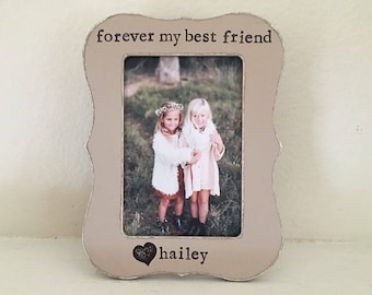 Best friends picture frame GIFT for best friend Besties gift BFF forever my best friend Little girl friendship gift - Flowers in December