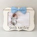 personalized baby boy gift, newborn boy, personalized picture frame, name frame, grandparents frame, bow tie, baby’s first 