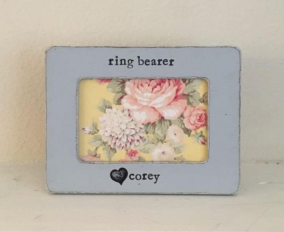 Ring Bearer Picture Frame, Personalized Ring Bearer Gift, Custom