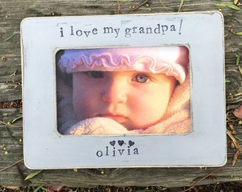 Gift for grandpa, grandpa picture frame, dad to grandpa picture frame, gift for papa, grandpa picture frames  - Flowers in December DS