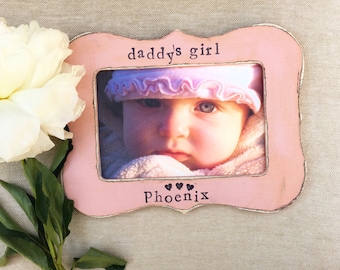 Daddy’s girl, gift for daddy, 4x6 picture frame, personalized dad frame, baby picture frame