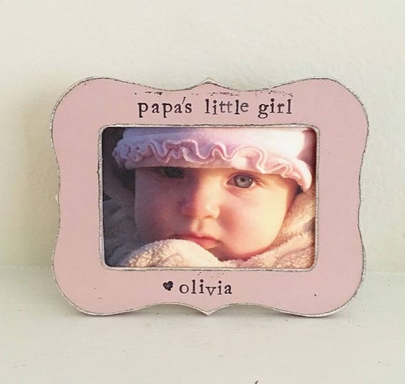 Personalized Grandpa Picture Frame: Papa's Little Girl, Hand