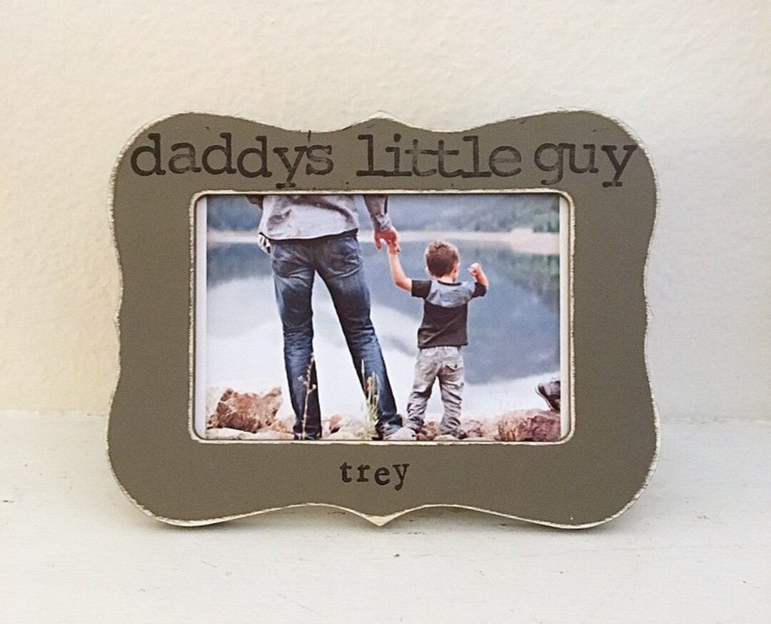 Fathers Day GIFT, Daddys Boy, Personalized Picture Frame, Daddys Little ...