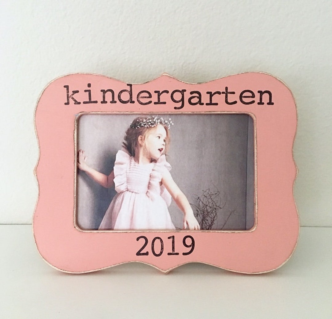 Kindergarten Picture Frame, Personalized First Day of School Frame, Class of 2019, Gift for