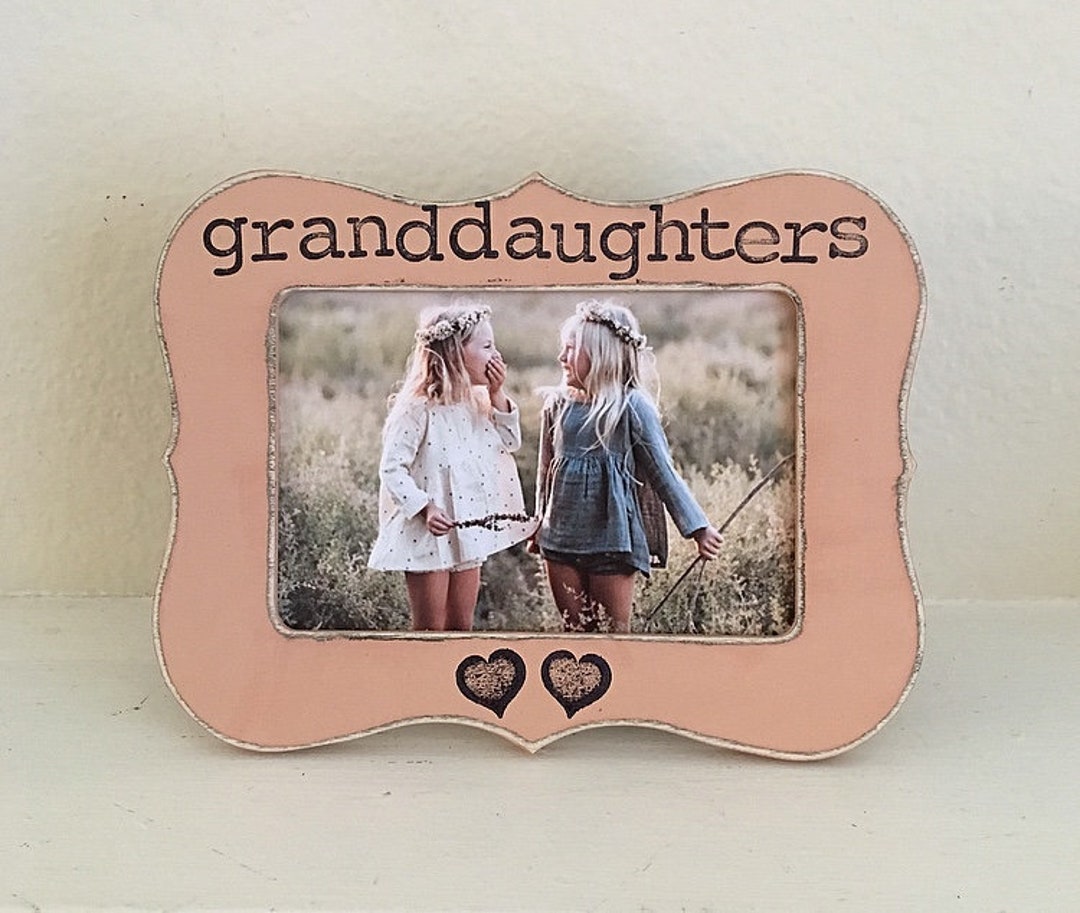 Granddaughters Picture Frame, Shabby Chic Decor, Cottage Core, Mothers