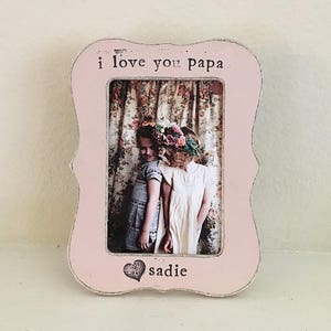Grandpa gift, Papa gift, Father's Day gift, personalized picture frame for grandparents, from child - flowers in December