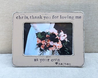 Personalized Step Parent Picture Frame: Thank You Gift (4x6 Photo)