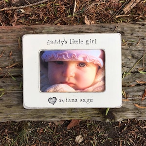 First Father&#39;s Day picture frame daddy&#39;s little girl grandma papa personalized picture frame Father&#39;s Day gift - Flowers in December DS