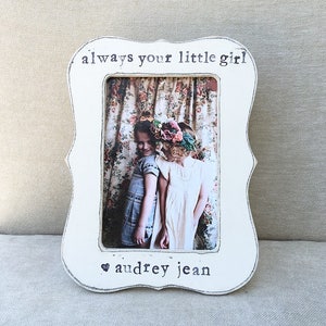 GIFT for daddy, dad picture frame gift for dad, always your little girl frame, daddy's girl, personalized gift from daughter image 1