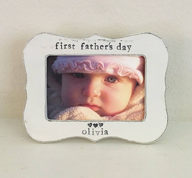 flowers in December Father/'s Day gift Dad personalized picture frame first Father/'s Day Dad daddy from child from baby