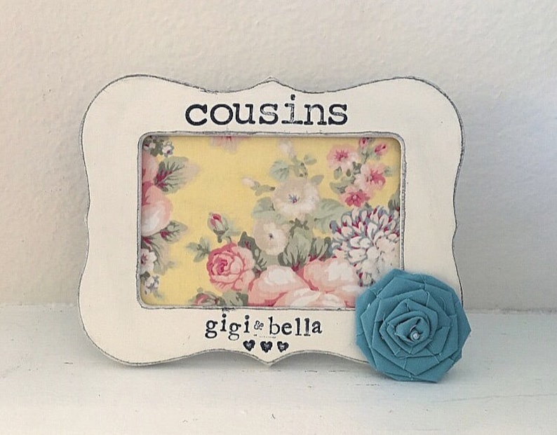 Cousins Picture frame Gift for Cousin Family photo Christmas gift for cousin Personalized picture frame gift farmhouse frame Rustic decor