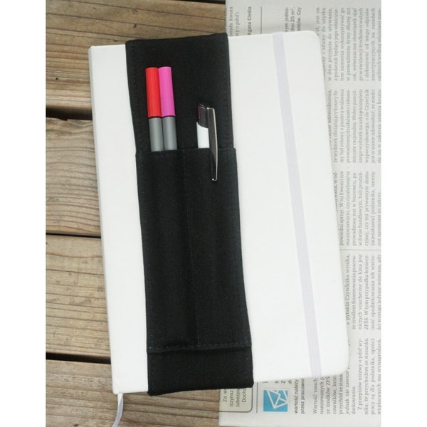 MTO Minimalistic notebook pen holder - Black