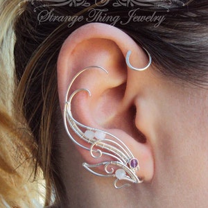 Pair of wire wrapped ear cuff  - Ear cuffs - Elf earrings - Ear crawler - Ear cuff no piercing - Ear wraps