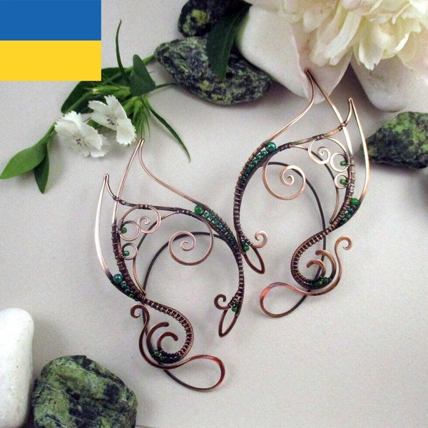 Elf ear cuffs Medeina - Ear cuff - Elf ears - Fairy ear cuffs - Ear cuff no piercing - Ear wrap