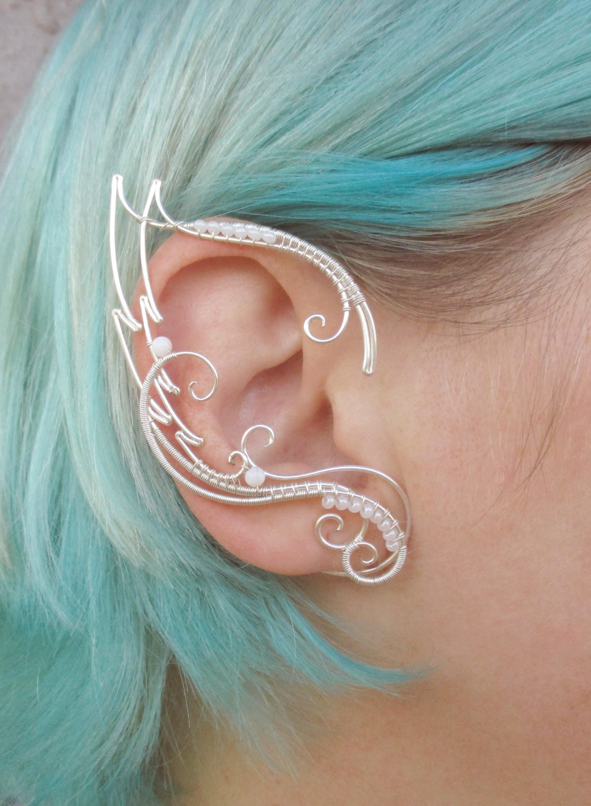 Pair of elf ear cuffs Skadi Ear cuff Elf ears Fairy ear Etsy