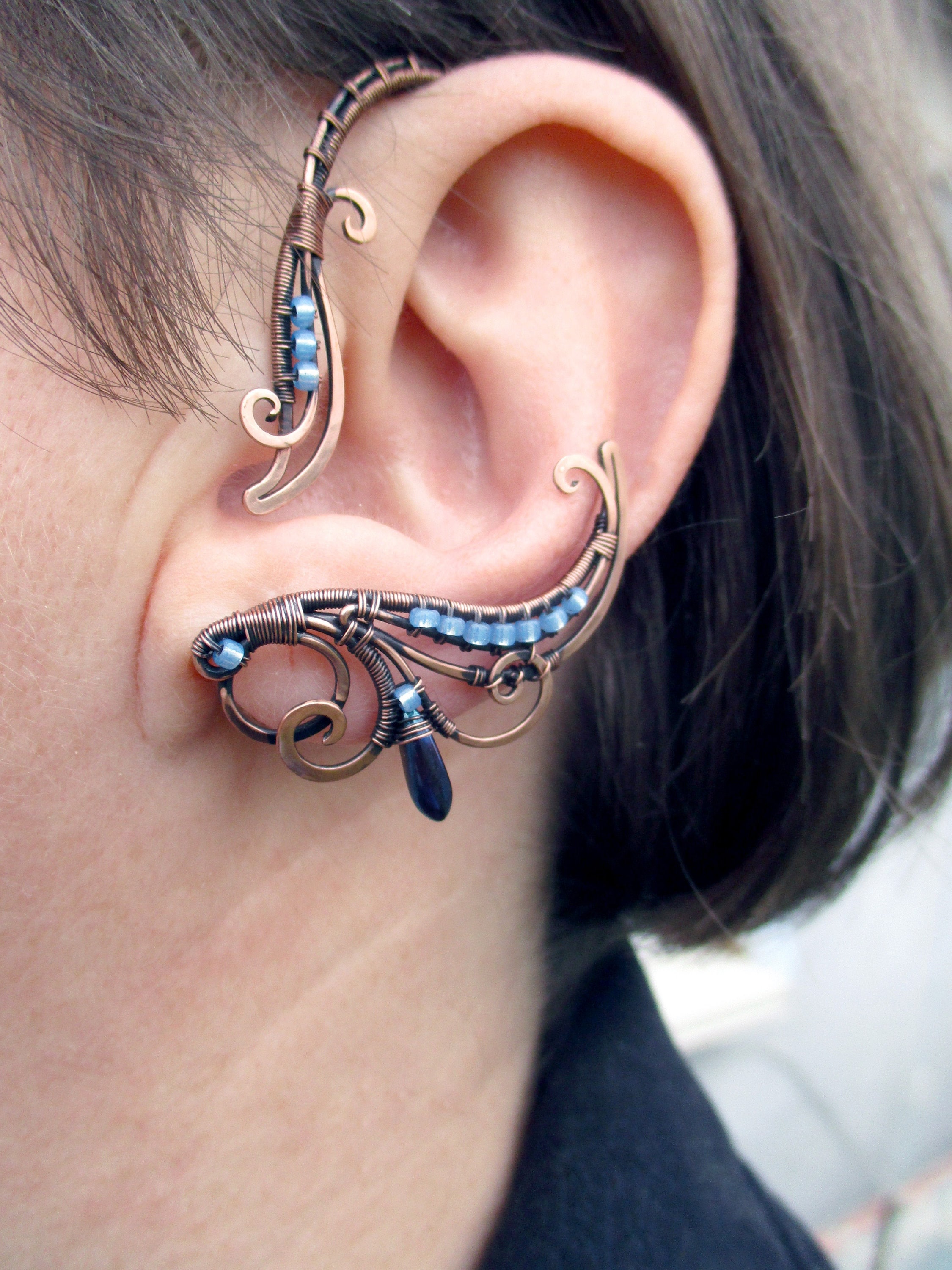 Pair of Copper Ear Cuffs Selene Etsy