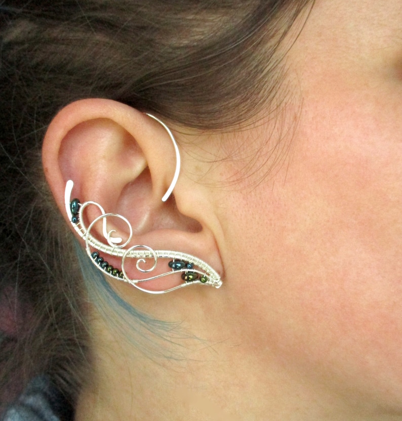 Pair of ear cuffs Ocean Star Ear cuffs Elf earrings Ear Etsy