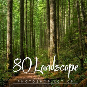 80 High-Quality Landscape Photoshop Action, Photoshop Bundle,Photoshop Effects,Photoshop Overlay,Photoshop Presets,Photo Filters