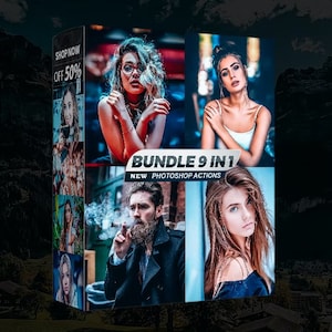 Bundle 9 in 1 Photoshop Action,Photoshop  Bundles,Photoshop Brushes,Photoshop Effects,Photoshop Overlays,Photoshop Presets,Photo Filter