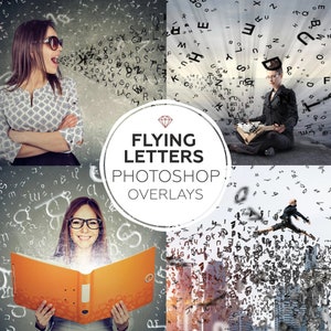 30 superposición de Photoshop de letras voladoras, superposición de letras, superposición de letras voladoras, superposición de letras para Photoshop, efectos de Photoshop, superposiciones de Photoshop