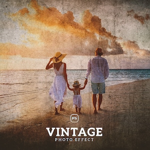 Vintage Photo Effect, Vintage Photoshop Template, Vintage Effect, Vintage Overlay, Photoshop Effect, Photoshop Template, Photo Filter