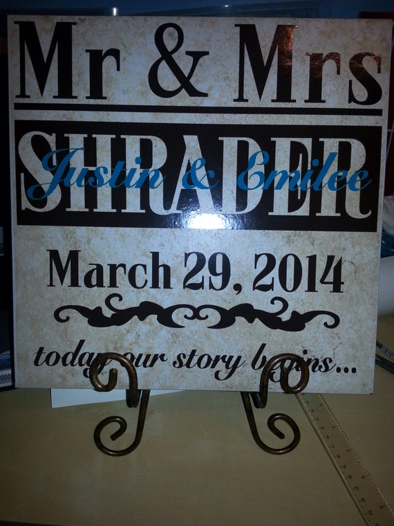 Items similar to 12 x 12 personalized tile. on Etsy