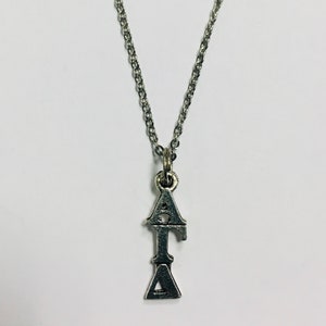 Alpha DELTA AGD Sorority Lavaliere silber Charm Halskette