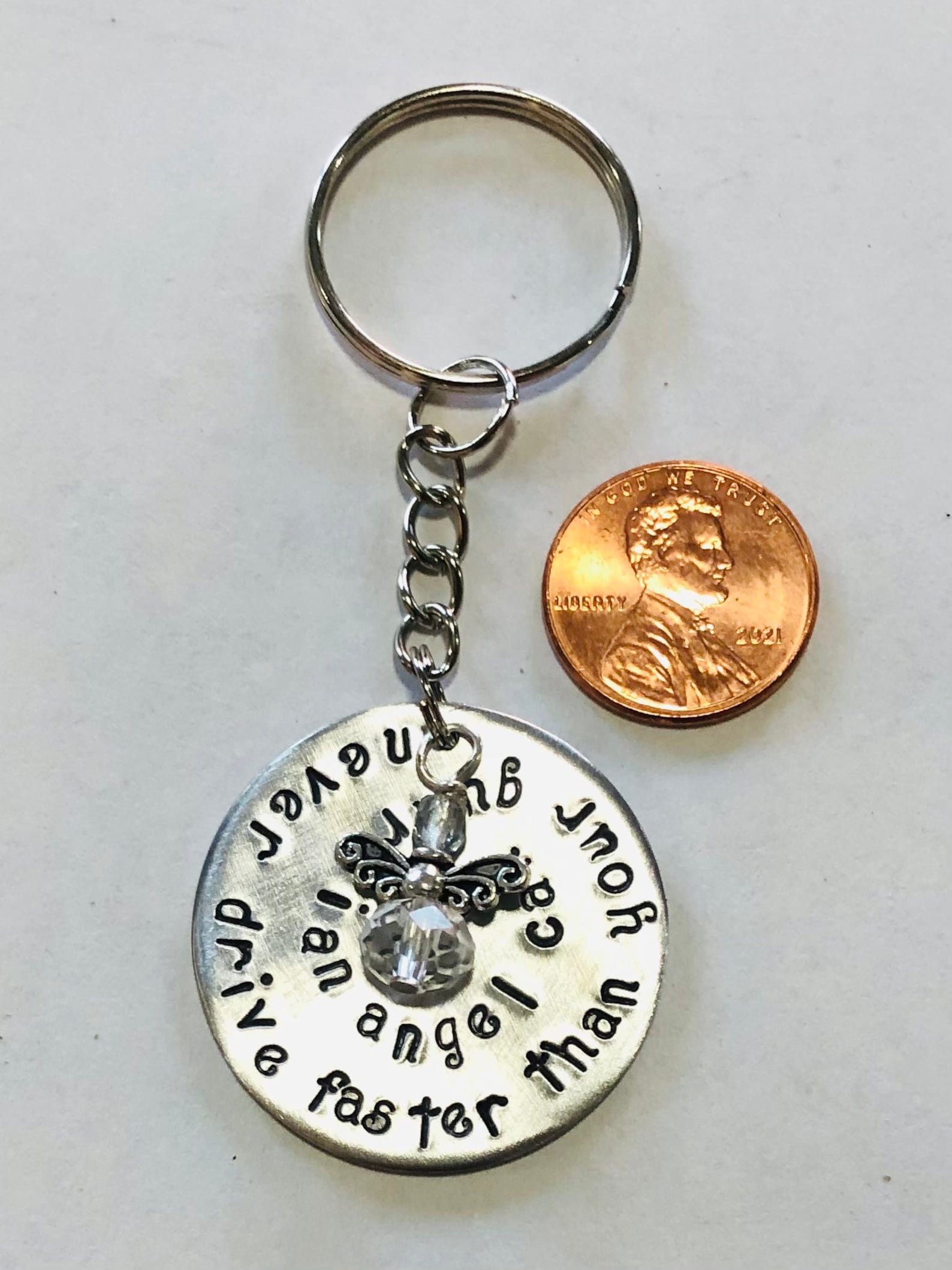 Guardian Angel New Driver Keychain never Drive Faster Etsy