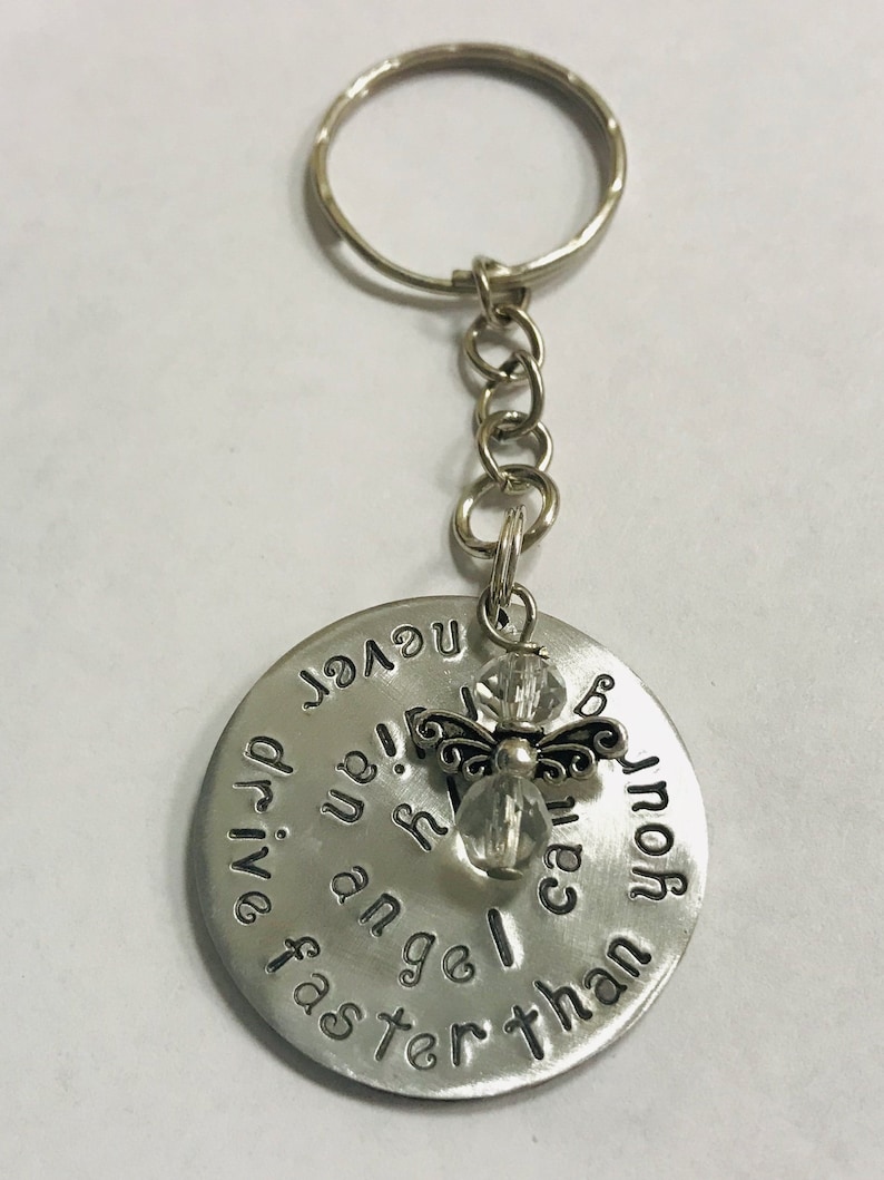 Guardian Angel New Driver Keychain never Drive Faster Etsy
