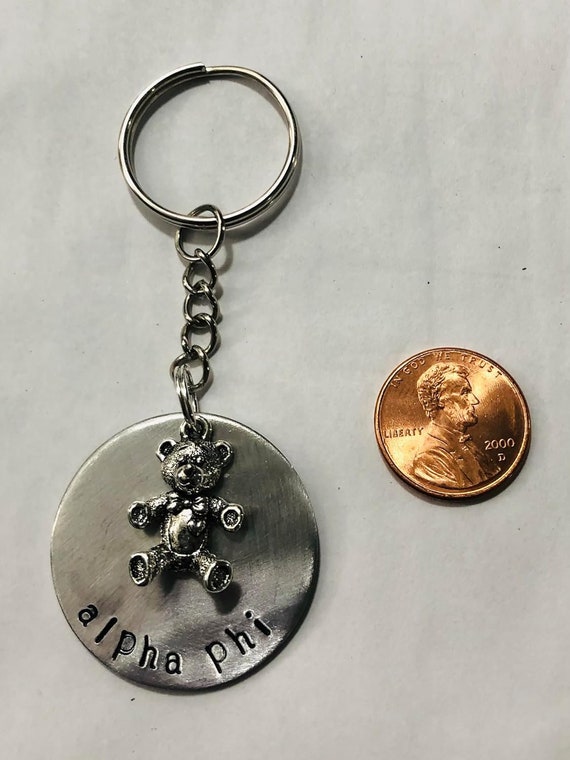 Alpha Phi Aphi AP Teddy Bear Sorority Mascot Charm Keychain - Etsy