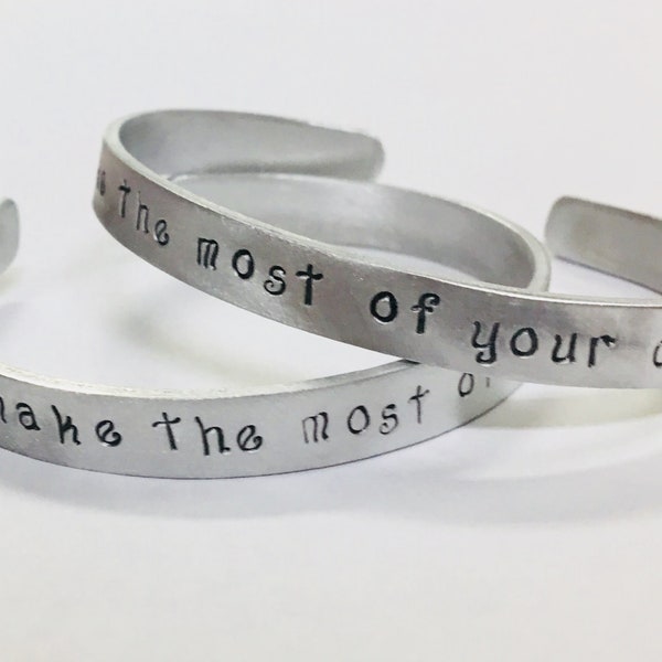 Make the most of your dash, inspirational 2023 new years resolution cuff bracelet
