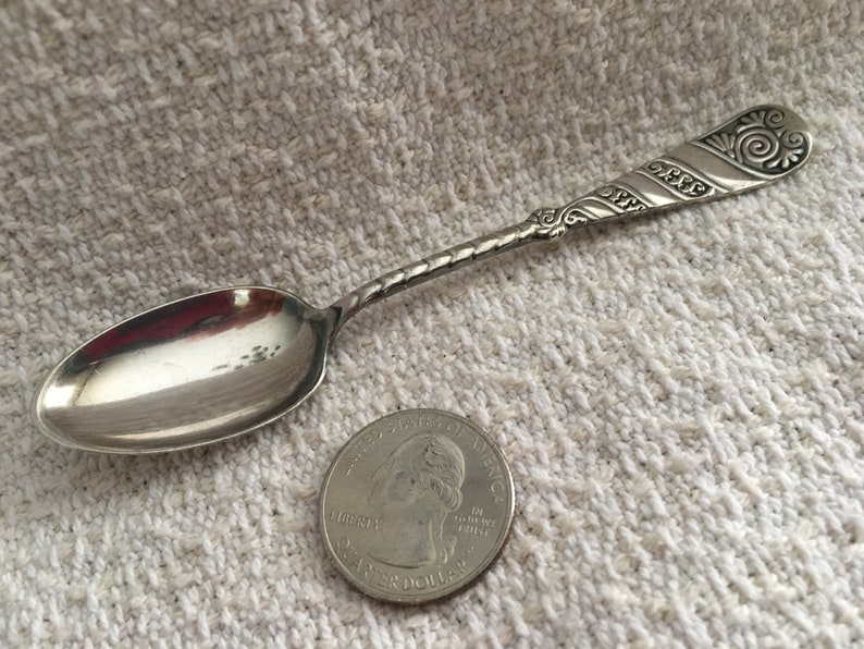 1890s Belmont Pattern International Silver Silverplate Small Dessert Spoon, Rogers /& Bros A1 Silverplate Belmont Demitasse Spoon