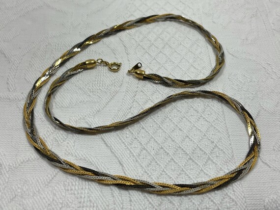 Multi Strand Entwined Serpentine Necklace, Herrin… - image 9