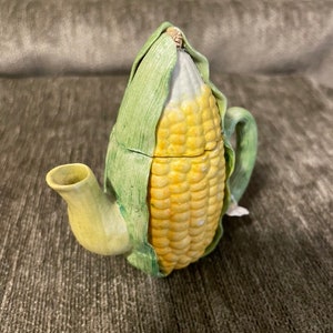 Vintage Mini Corn Teapot, Miniature Ceramic Ear of Corn Teapot, Tiny ...