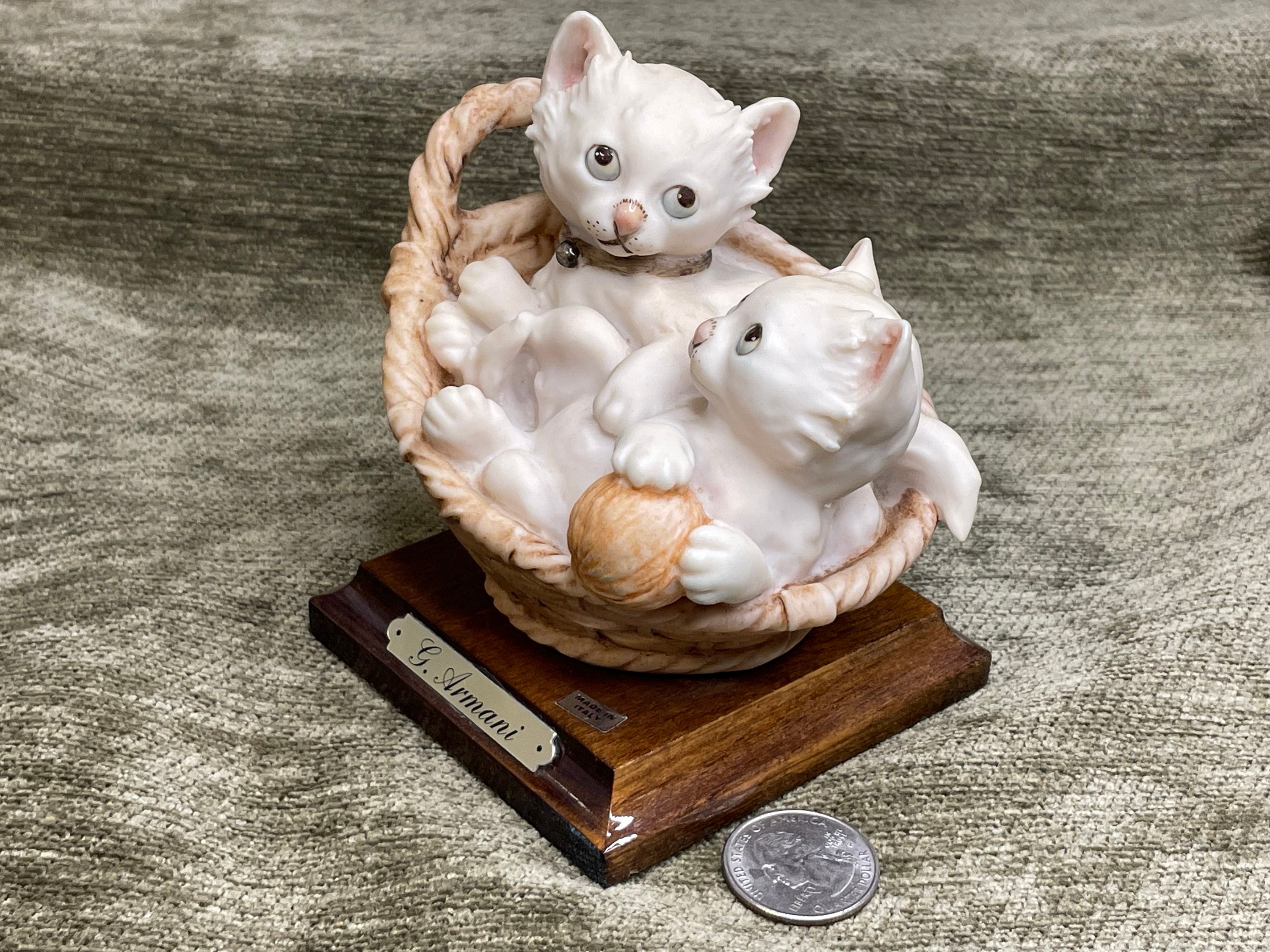 パスザバトン 猫 置物 アンティーク Vintage Porcelain 3 Kittens